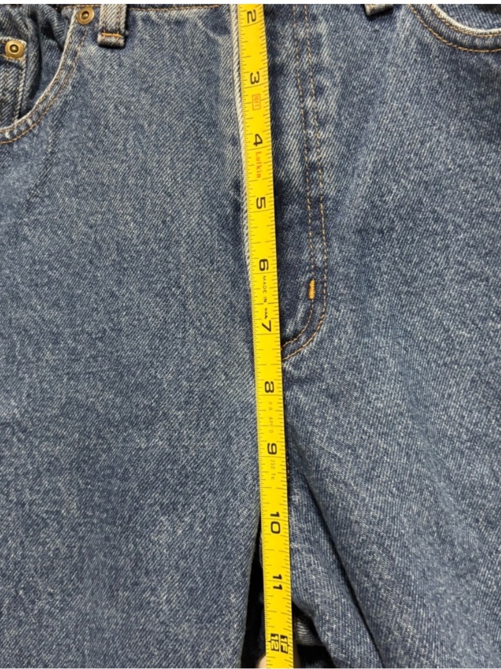 L.L.Bean Women’s Size 12 Flannel Lined Relaxed Jeans Partial Elastic Waist - Picture 7 of 8